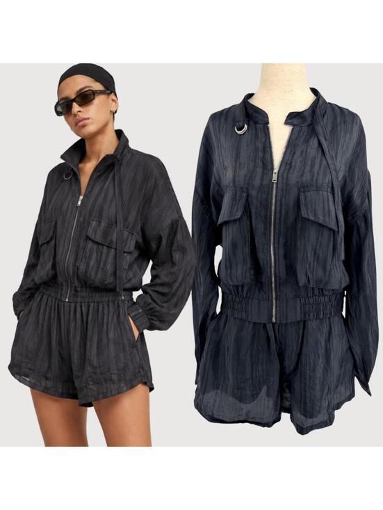 Pants - Corazon Del Alma Sporty Utility Jacket Shorts Set M